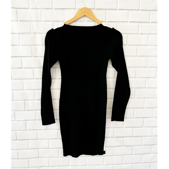 Black and white color block long sleeve sweater dress Size S/M - Picture 2 of 8